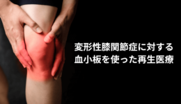 変形性膝関節症に対する血小板を使った再生医療とは